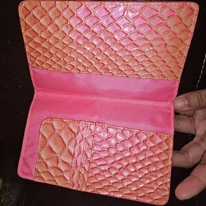 Vintage Crocodile Alligator Pink Womens Wallet
